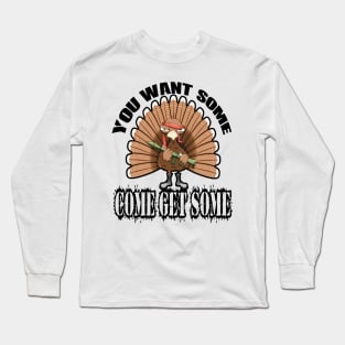 Thanksgiving Angry Turkey Long Sleeve T-Shirt